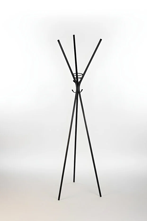 Asya Ayaklı Askılık Portmanto Siyah